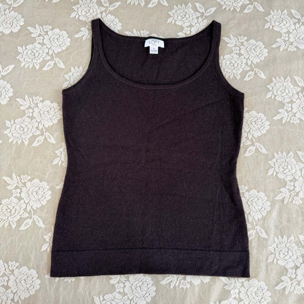 Ann Taylor LOFT 100% Cashmere Tank Top Size Small